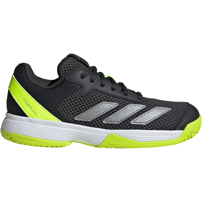 Bild von adidas Courtflash Tennisschuhe Kinder JI2449 - carbon/iron met./lucid lemon 35