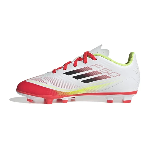 Bild von adidas F50 Club Football Boots FG/MG Kids Fußballschuhe, Cloud White/Core Black/Solar Yellow, 32 EU, adidas F50 Club FG/MG Fußballschuhe Kinder IE1309 - cloud white/core black/solar yellow 30.5