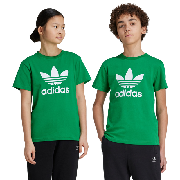 Bild von Adidas Trefoil Unisex T-Shirts - Grün - Größe: 159 - 164 CM - Foot Locker