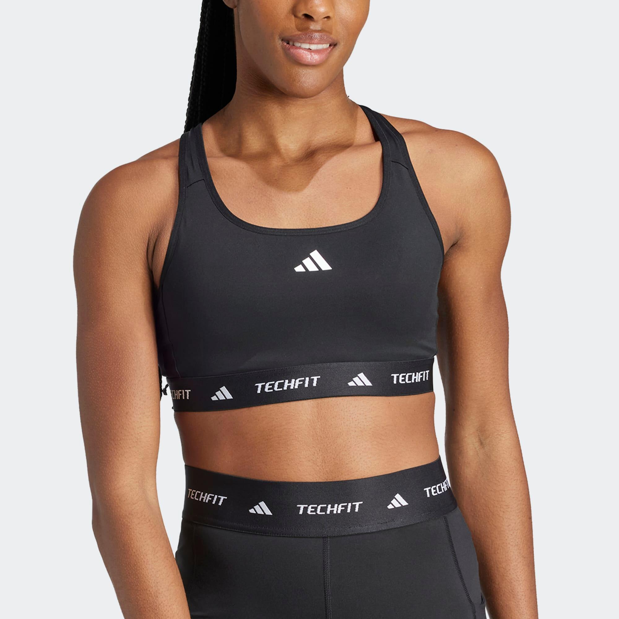 Bild von adidas Techfit Sport-BH, Elastikbund, Racerback, für Damen, schwarz, S
