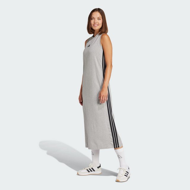 Bild von adidas Essentials 3-Streifen Racerback Kleid Damen JD5000 - medium grey heather/black XL