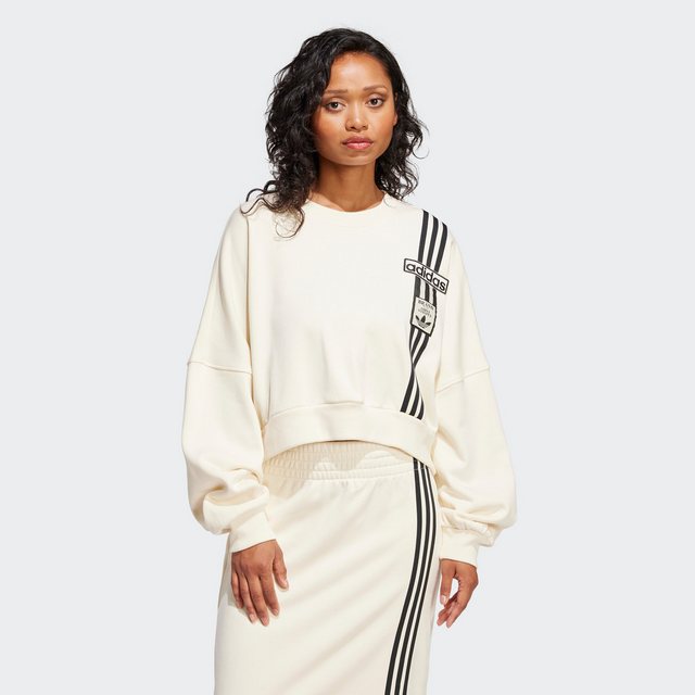 Bild von Damen Sweatshirt - Crop - Cream White,S,Beige