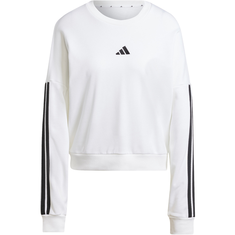 Bild von adidas Essentials 3-Streifen French Terry Sweatshirt Damen JD5285 - white/black XS