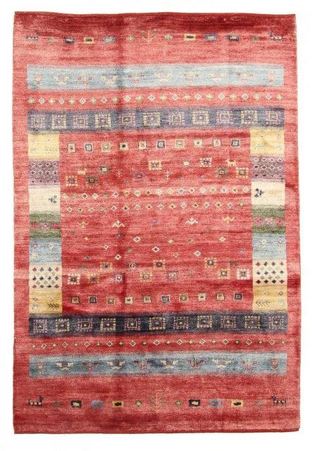 Bild von Nain Trading Designteppich Gabbeh Design Bambus Seide 124x184 Handgeknüpfter Moderner, rechteckig, Höhe: 12 mm