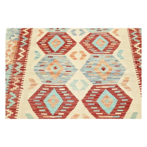 Bild von Nain Trading Designteppich Kelim Afghan Heritage 99x139 – Handgewebter Moderner Orientteppich