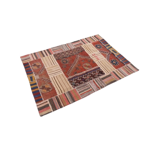 Bild von Nain Trading Orientteppich Kelim Patchwork 129x186 Handgewebt