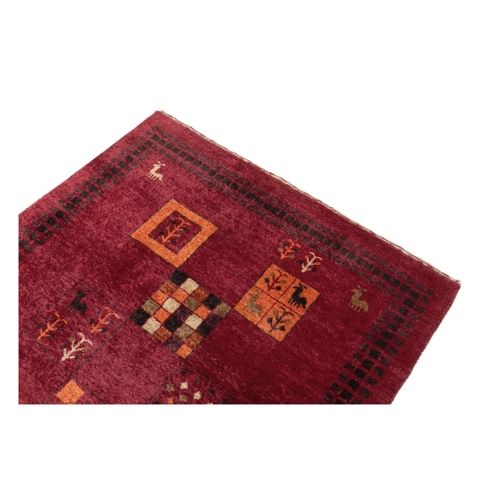 Bild von Nain Trading Orientteppich Gabbeh Loribaft 94x122 Handgeknüpfter Moderner Orientteppich