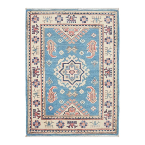 Bild von Kazak Teppich aus handgesponnener Wolle