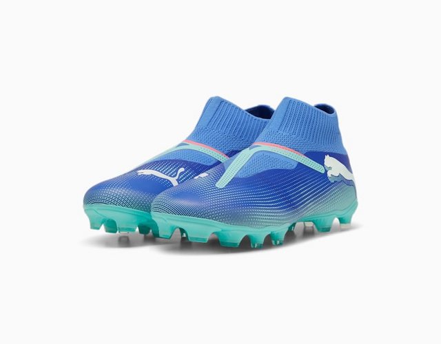 Bild von PUMA Future 7 Match+ Laceless FG/AG Fußballschuhe 01 - bluemazing/puma white/electric peppermint 42