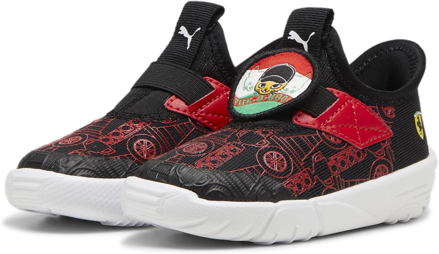 Bild von PUMA Kinder Scuderia Ferrari Slipkart Sneakers Klein 21 Black Rosso Corsa Red ┃Motorsport Sneakers in Regular Fit Unisex Kinder