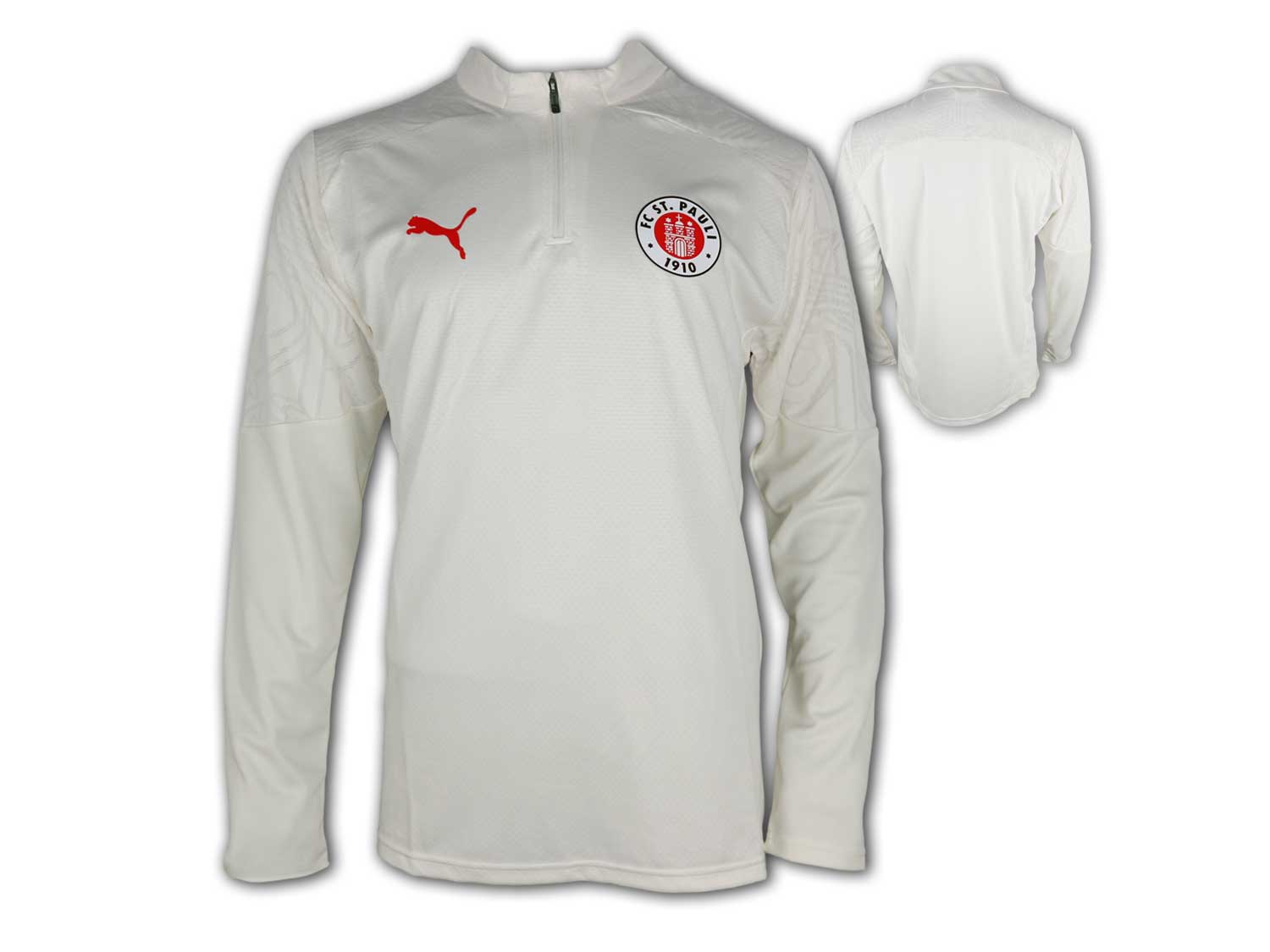 Bild von PUMA FC St. Pauli 1/4-Zip Trainings-Top Herren 04 - sugared almond/puma red M