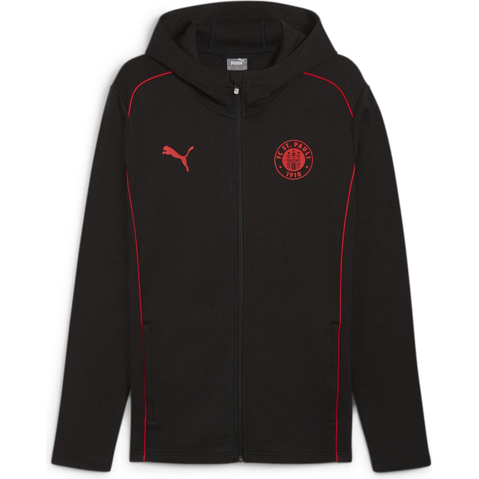 Bild von PUMA FC St. Pauli Casuals Kapuzenjacke Herren 07 - PUMA black/PUMA red L