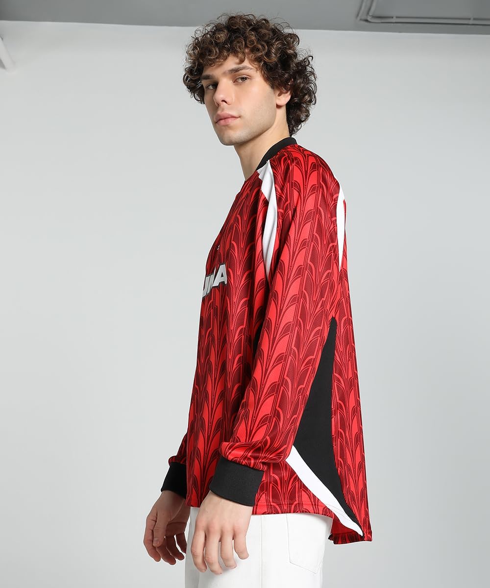 Bild von PUMA Erwachsene Langärmeliges Fußballtrikot M Intense Red AOP