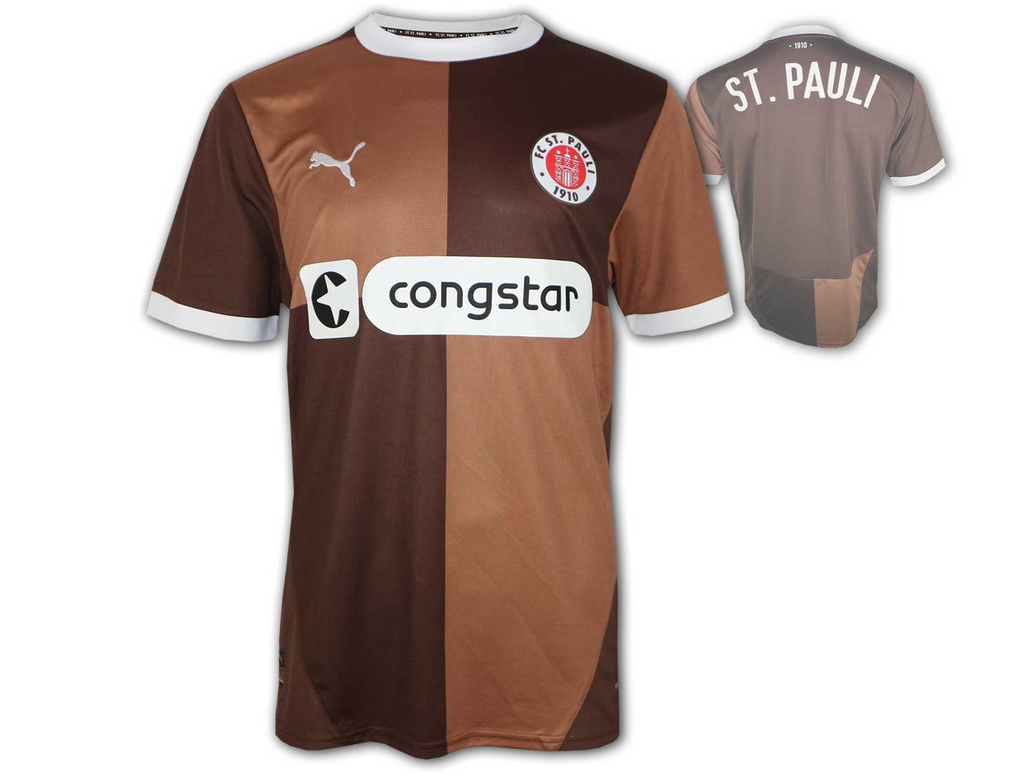 Bild von PUMA Trainingstop FCSP HOME JERSEY JR Fußballtrikot - FC St. Pauli Heimtrikot Kinder 2024/2025