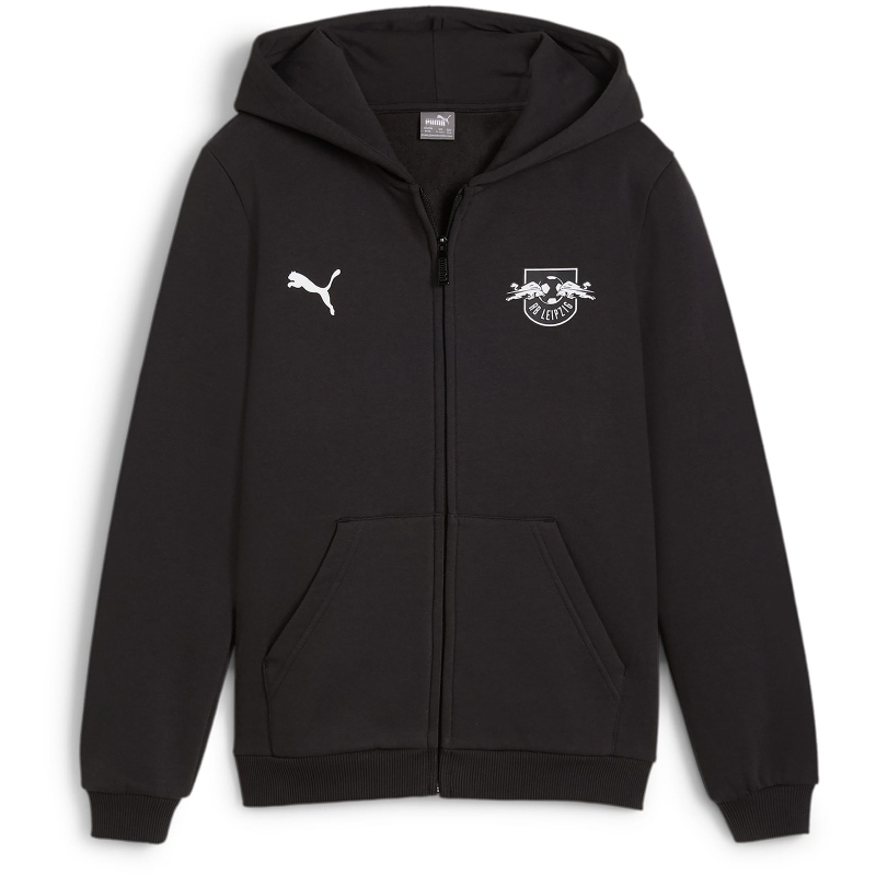 Bild von PUMA RB Leipzig Essentials Fleece Kapuzenjacke Jungen 10 - PUMA black/PUMA white 176