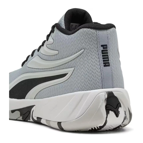Bild von PUMA Court Pro Marble Basketballschuhe für Herren – Grau/Weiß