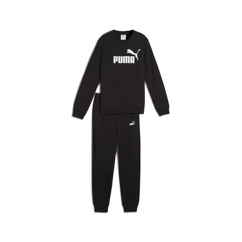 Bild von PUMA Essentials No.1 Logo French Terry Crew Jogginganzug Jungen 01 - PUMA black 128