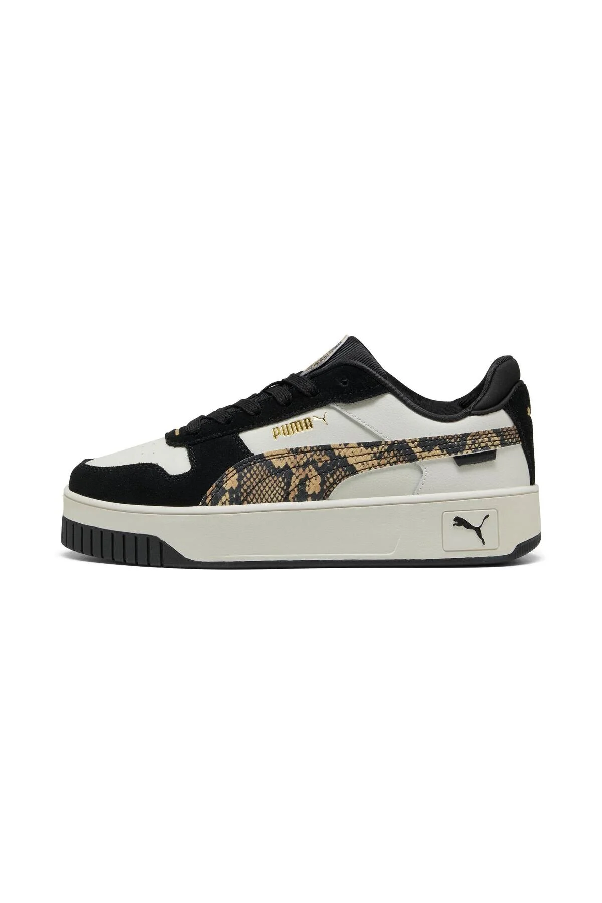 Bild von PUMA Carina Street Snake Chic Plateau Sneaker Damen 02 - vapor gray/puma black/puma gold 36