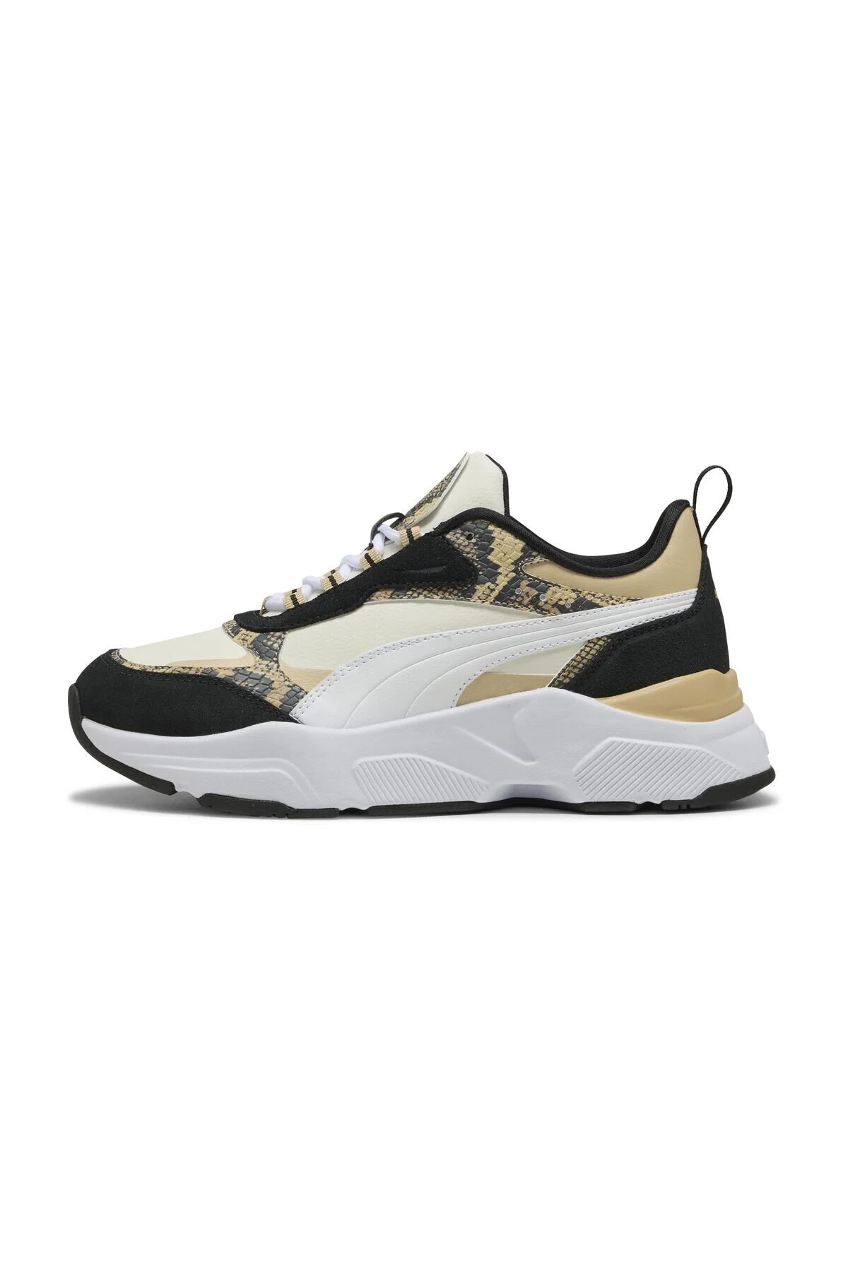 Bild von PUMA Cassia Snake Chic Plateau Sneaker Damen 01 - vapor gray/light sand/puma black/puma white 38.5