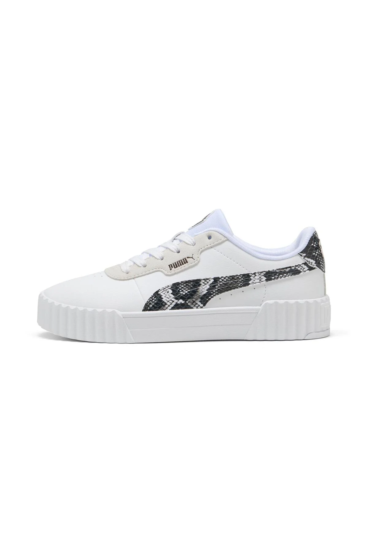 Bild von PUMA Carina 3.0 Snake Chic Sneaker Damen 01 - PUMA white/vapor gray/PUMA aged silver 38.5