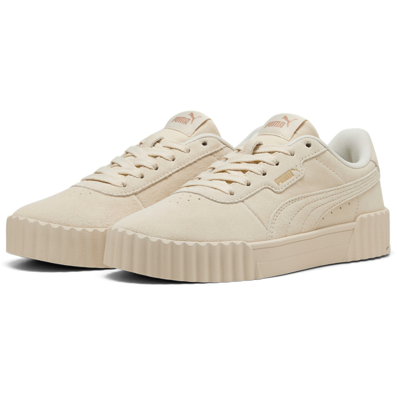 Bild von PUMA Carina 3.0 Suede Sneaker Damen 03 - alpine snow-puma gold 36