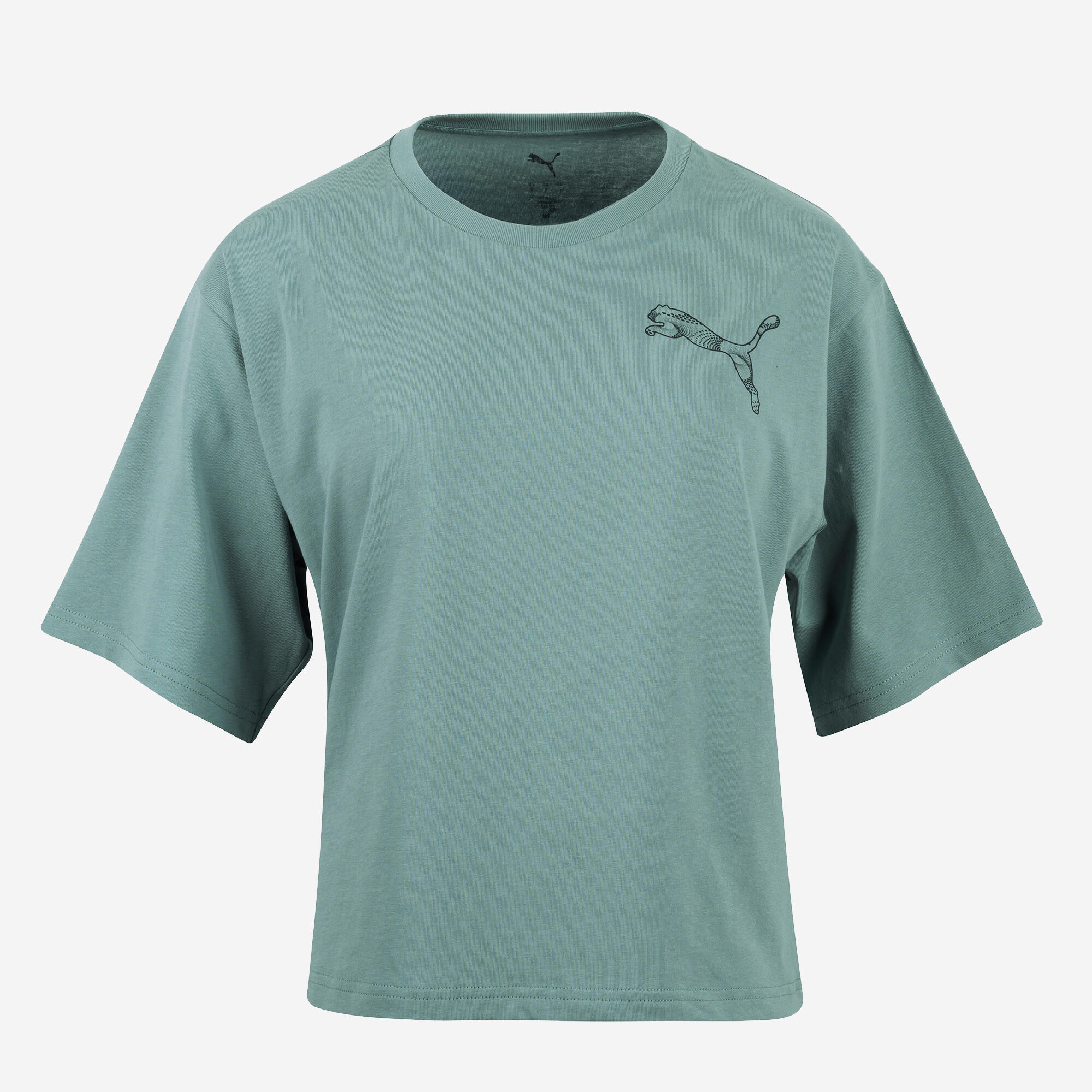 Bild von T-Shirt Damen kurz Baumwolle - grün