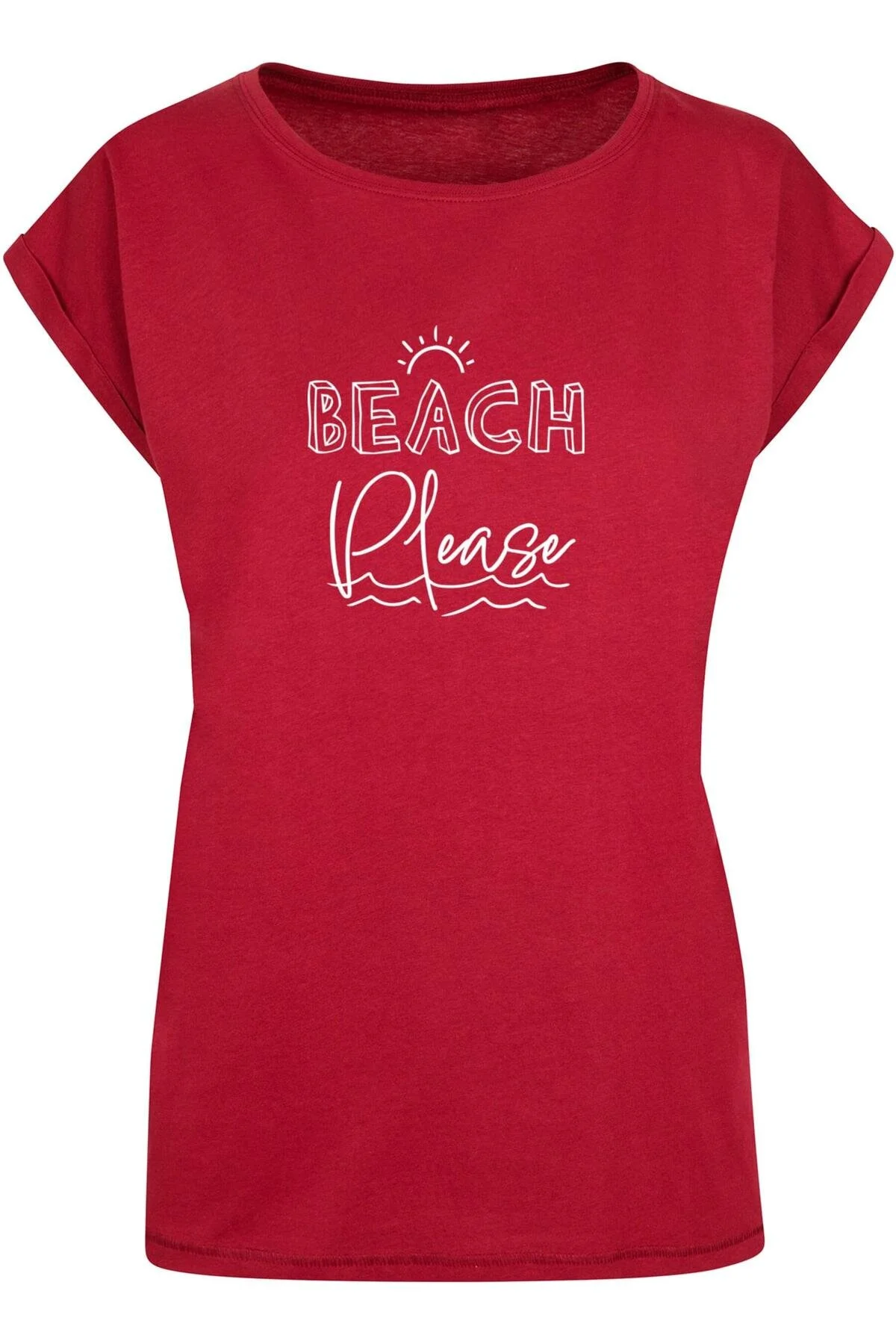 Bild von Merchcode Ladies Beach Please Extended Shoulder Tee für Damen - M
