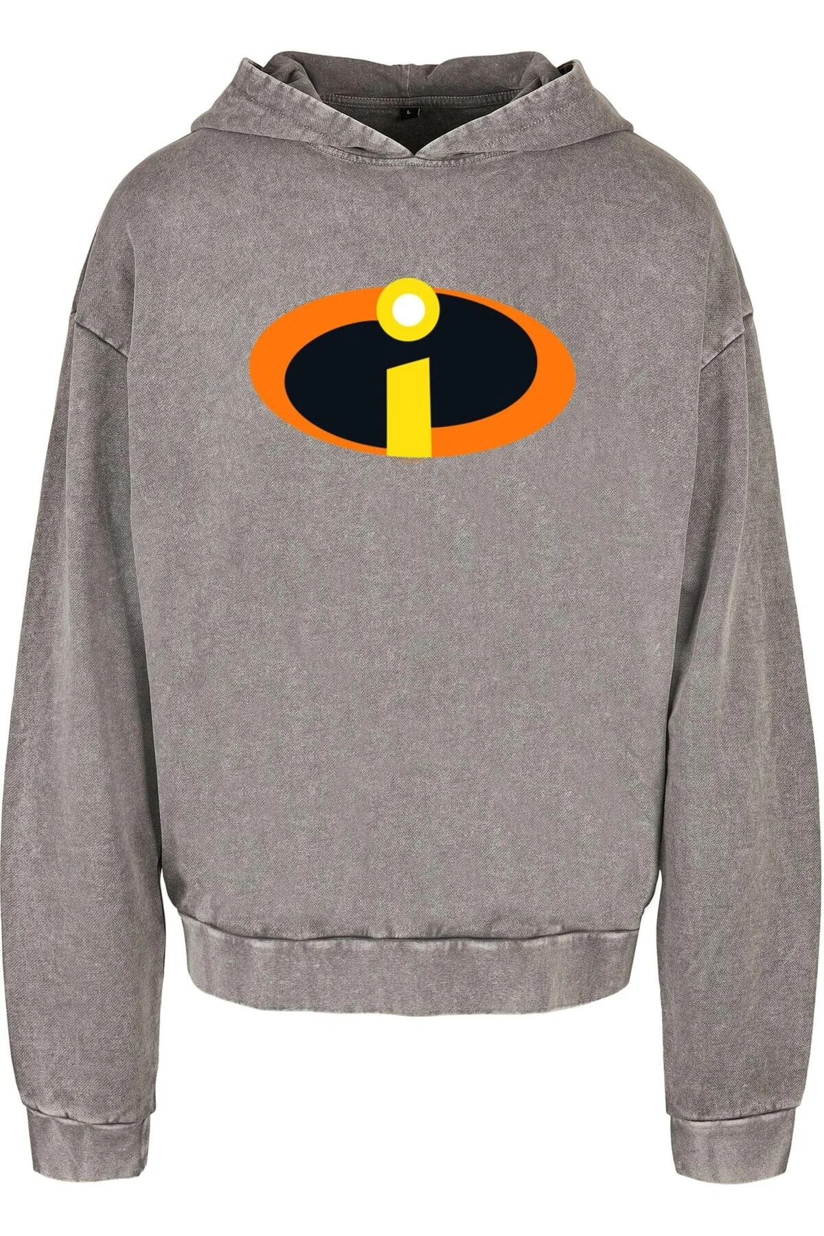 Bild von ABSOLUTE CULT Die Unglaublichen 2 Übergroßer Kapuzenpullover Mit Kostümlogo Und Acid-wash für Herren - S