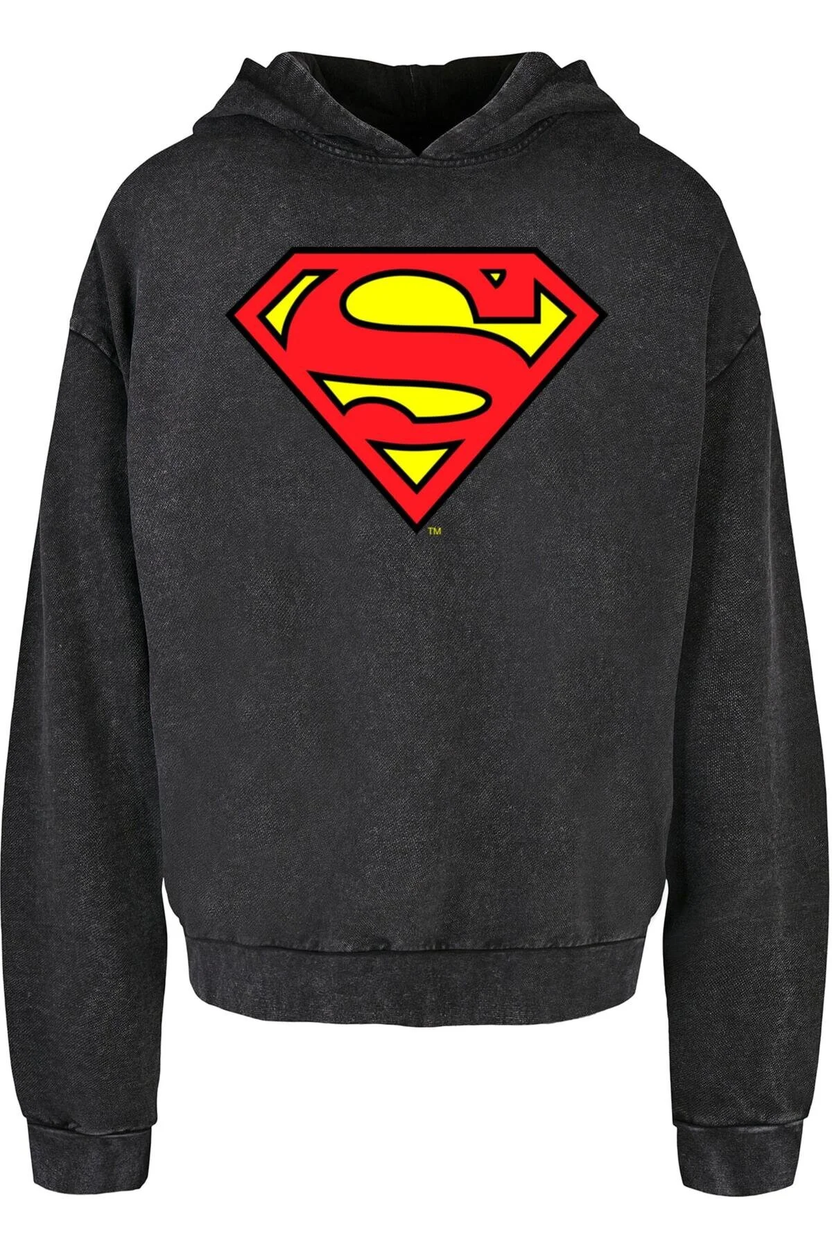 Bild von ABSOLUTE CULT Dc Originals Übergroßer Kapuzenpullover Mit Superman-schild Und Säurewaschung für Herren - L