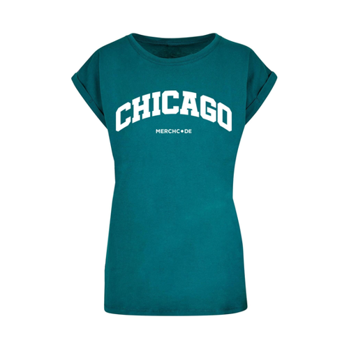 Bild von Merchcode Ladies Chicago Wording T-shirt für Damen - 4XL