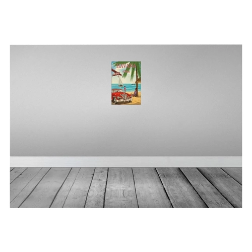 Bild von Vianmo Blechschild 20x30cm Havana Cuba Urlaub Palmen – Die perfekte Deko für jeden Raum