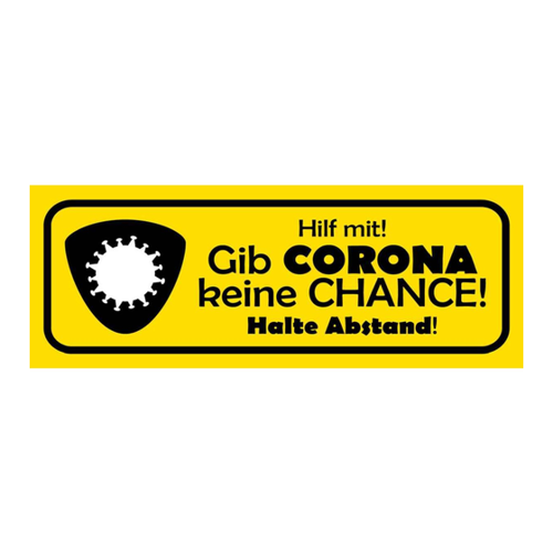 Bild von Holzschild 27x10 cm - Hilf Mit Gib Corona Keine Chance