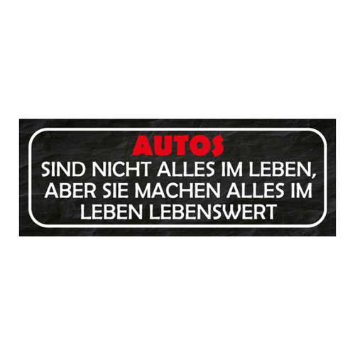 Bild von Holzschild 27x10 cm - Autos nicht alles im Leben aber