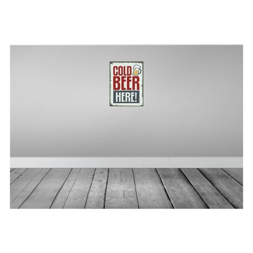 Bild von Vianmo Blechschild - Cold Beer Here für eine humorvolle Dekoration