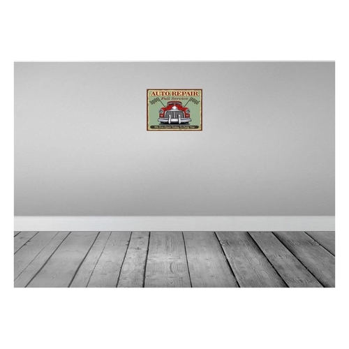 Bild von vianmo Blechschild Auto Repair Full Service – Hochwertige Deko für Werkstatt und Zuhause