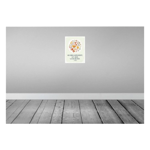 Bild von Vianmo Blechschild – Wer Garten besitzt hat alles