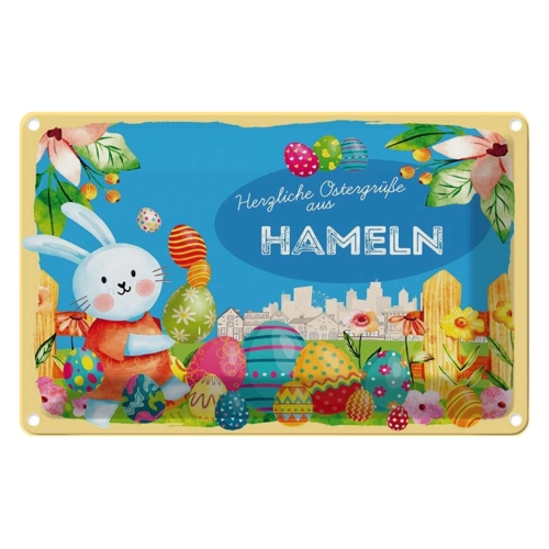 Bild von Liebevolle Ostergrüße mit dem vianmo Blechschild