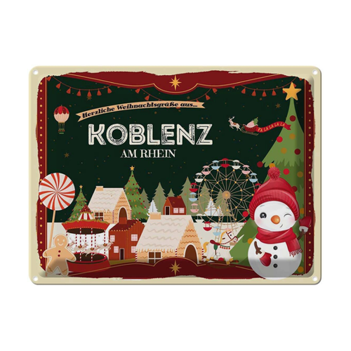 Bild von Blechschild Grüße Koblenz Am Rhein