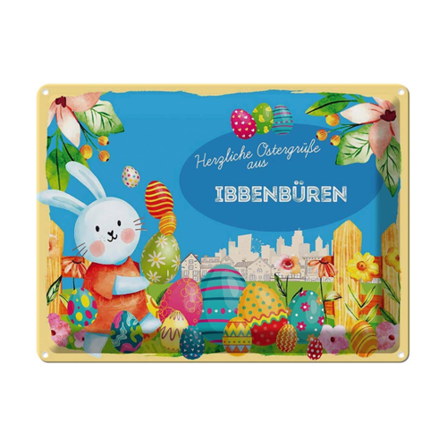 Bild von Blechschild 30x40 cm - Ostern Ostergrüße Ibbenbüren
