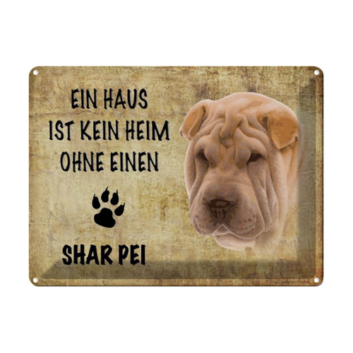 Bild von Blechschild 30x40 cm - Shar Pei Hund