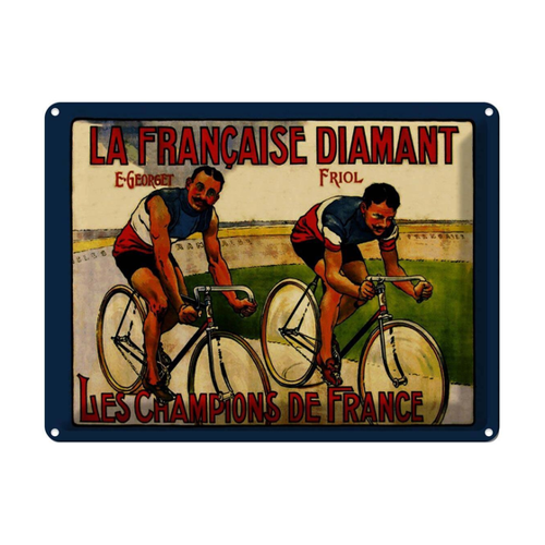 Bild von Blechschild 30x40 cm Retro Fahrrad La Francaise Diamant