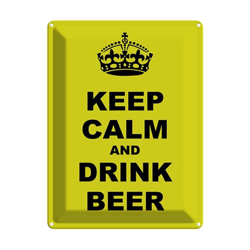 Bild von Blechschild 30x40 cm - Keep Calm And Drink Beer