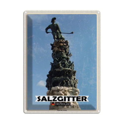 Bild von Stylisches Blechschild für jeden Raum: Salzgitter Turm der Arbeit