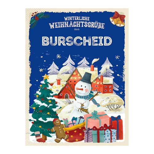 Bild von Holzschild 30x40 cm - Weihnachtsgrüße Burscheid