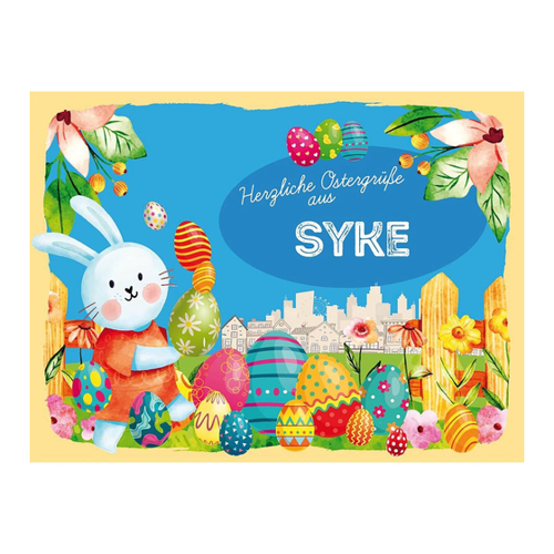 Bild von Holzschild 30x40 cm - Ostern Ostergrüße Syke