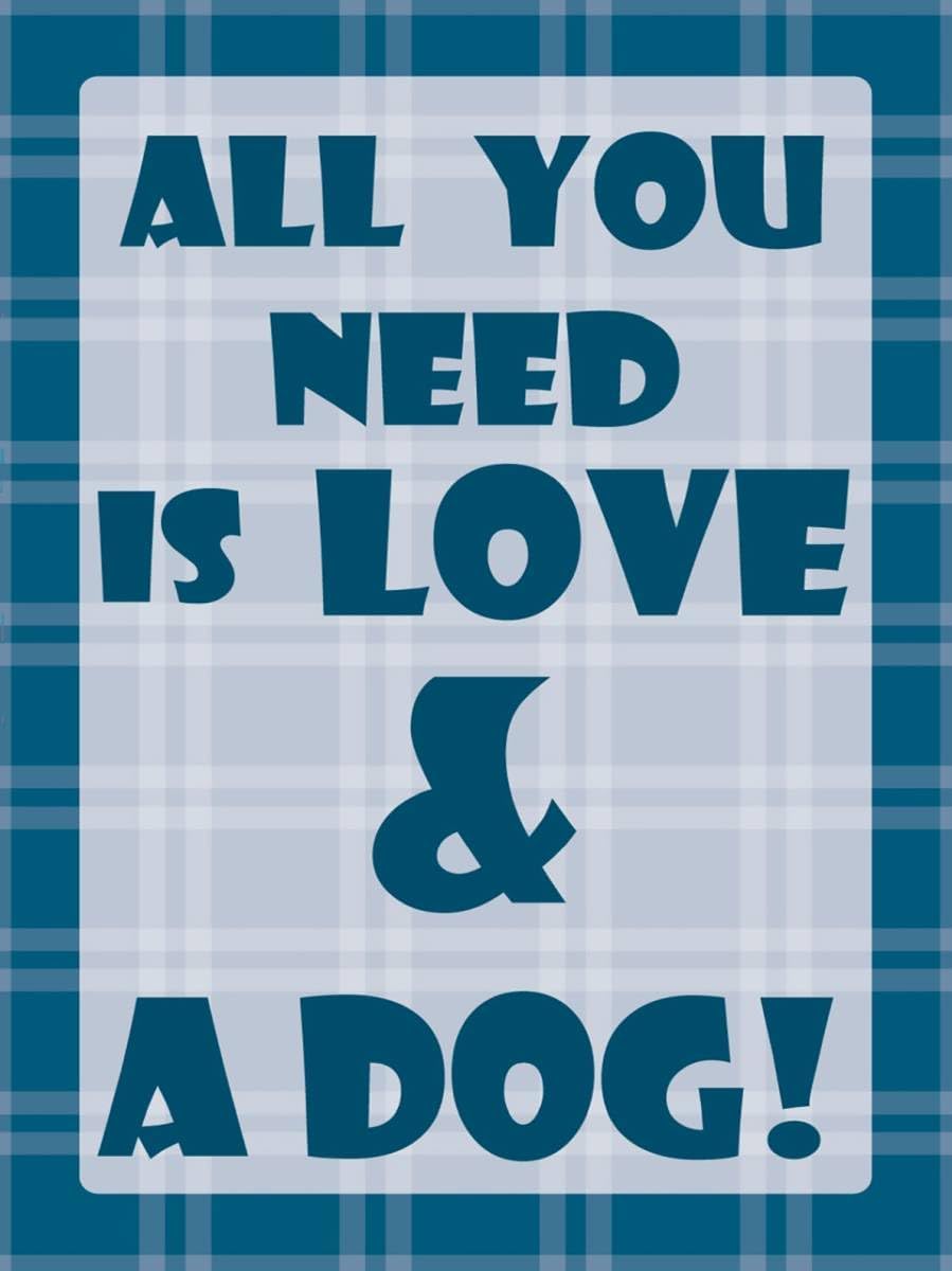 Bild von vianmo Holzschild 40x30 cm All you need & Dog Deko Geschenk Holz Schild
