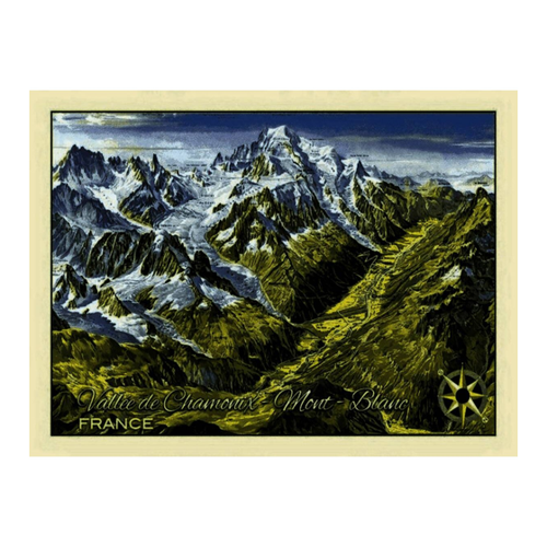 Bild von Holzschild 30x40 cm France Vallee de Chamonix Mont Blanc - Dekorativer Hingucker