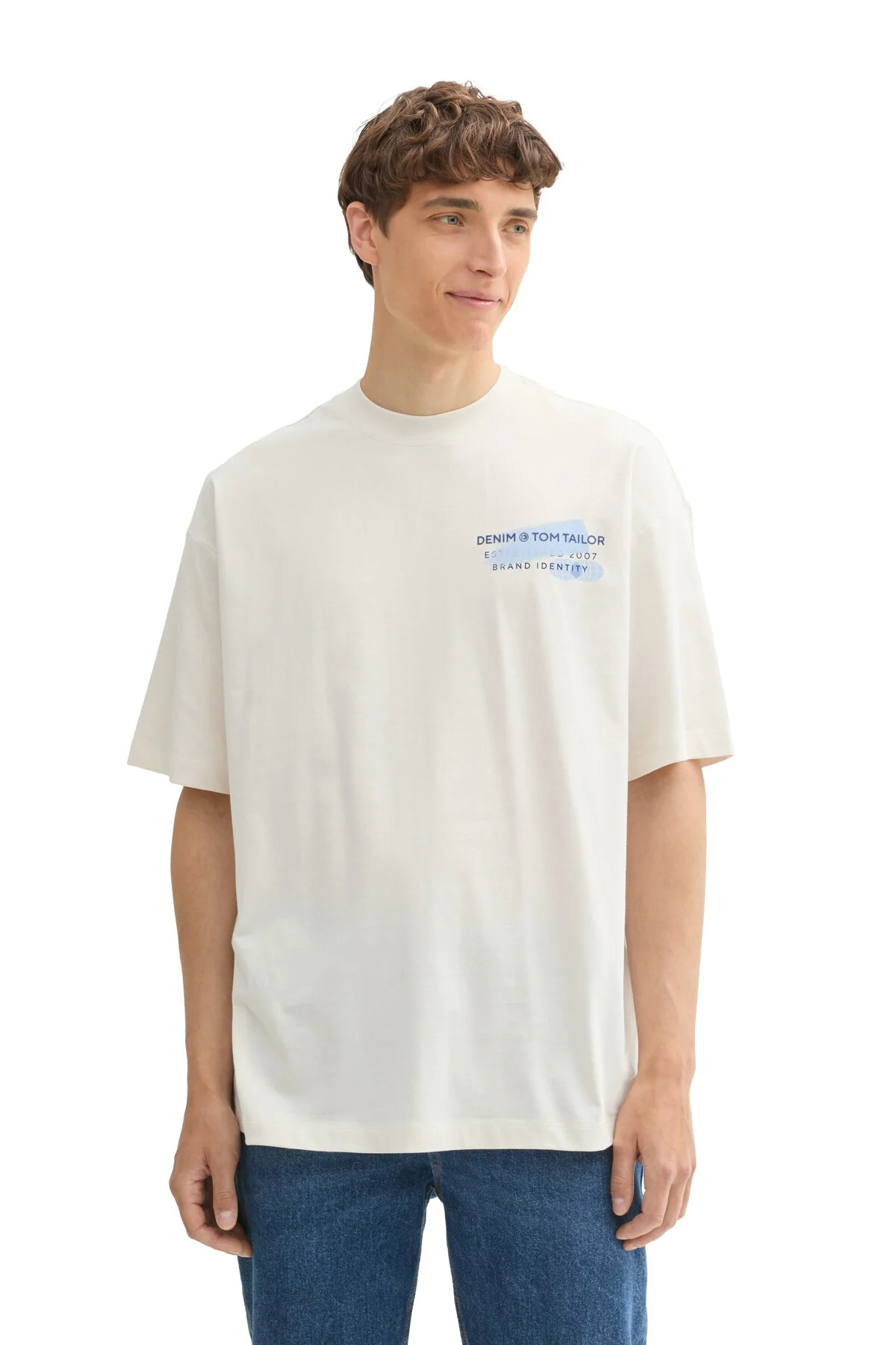 Bild von Tom Tailor Denim T-shirt Mit Großem Aufdruck für Herren - M