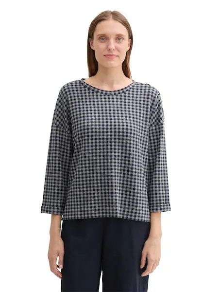 Bild von TOM TAILOR Sweatshirt, 7/8 Arm - mit Karomuster