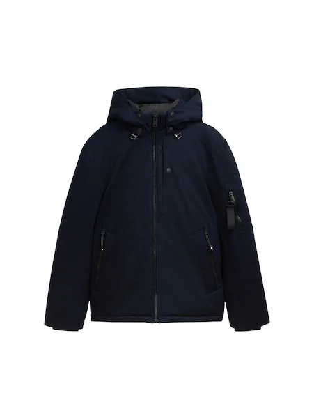 Bild von TOM TAILOR Übergangsjacke, abnehmbare Kapuze, für Herren, blau, L